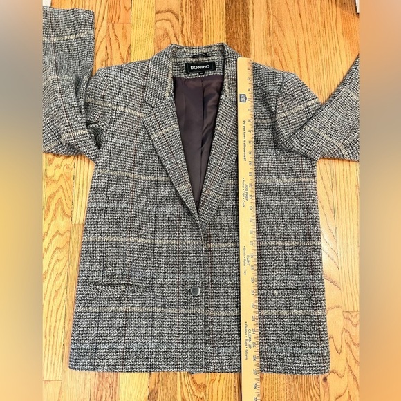 Women’s Vintage Wool Blazer Size 12 One Button Long Sleeves - Picture 8 of 9
